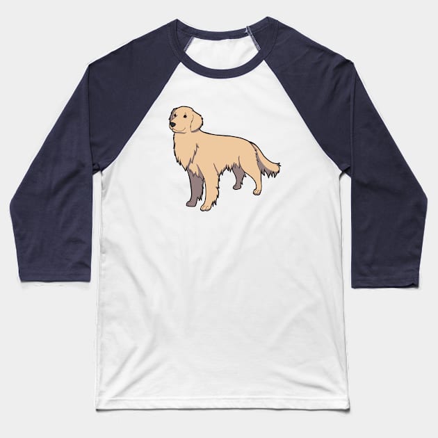 Golden Retriever light golden Baseball T-Shirt by Adastumae